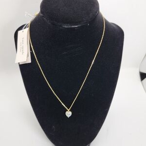 Kate Spade New York "My Lover" Heart Necklace – Gold & Pavé Crystal Pendant